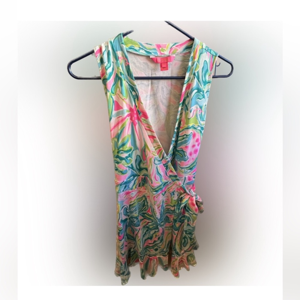Lilly Pulitzer wrap around romper